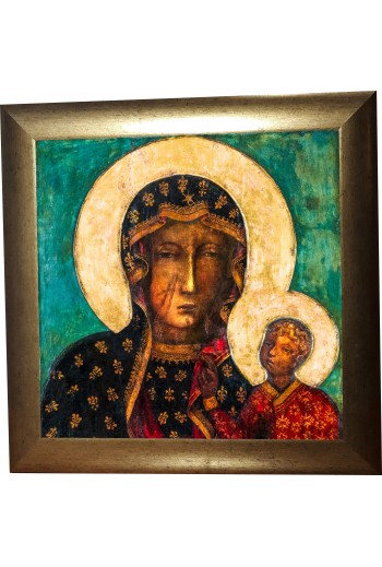 Obraz podświetlany Matka Boska w złotej ramie